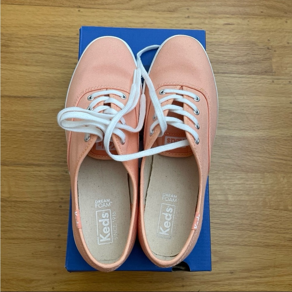NEW peach/coral keds